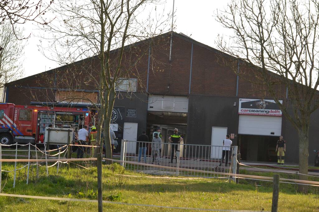 Brandje in opslagloods