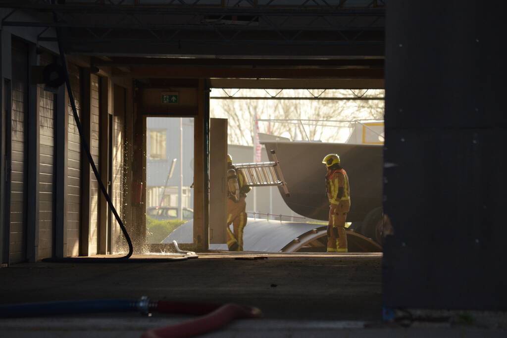 Brandje in opslagloods