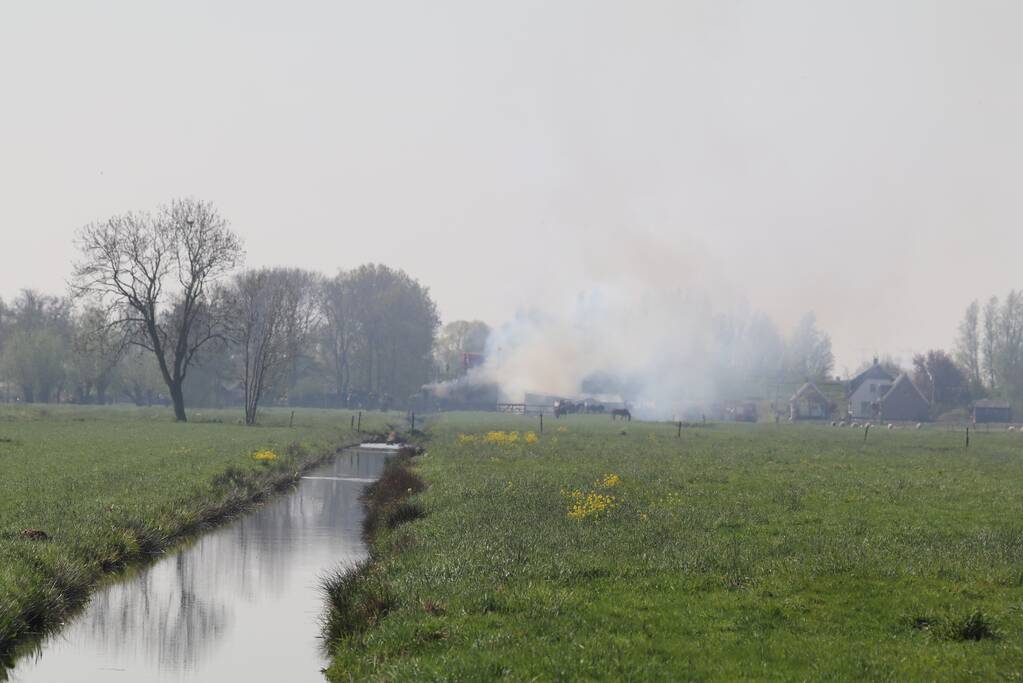 Grote brand in paardenstal