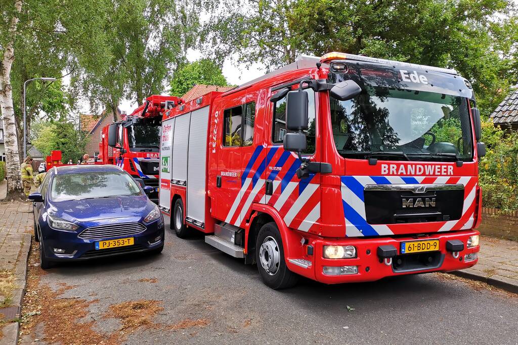 Loshangende takken door brandweer verwijderd