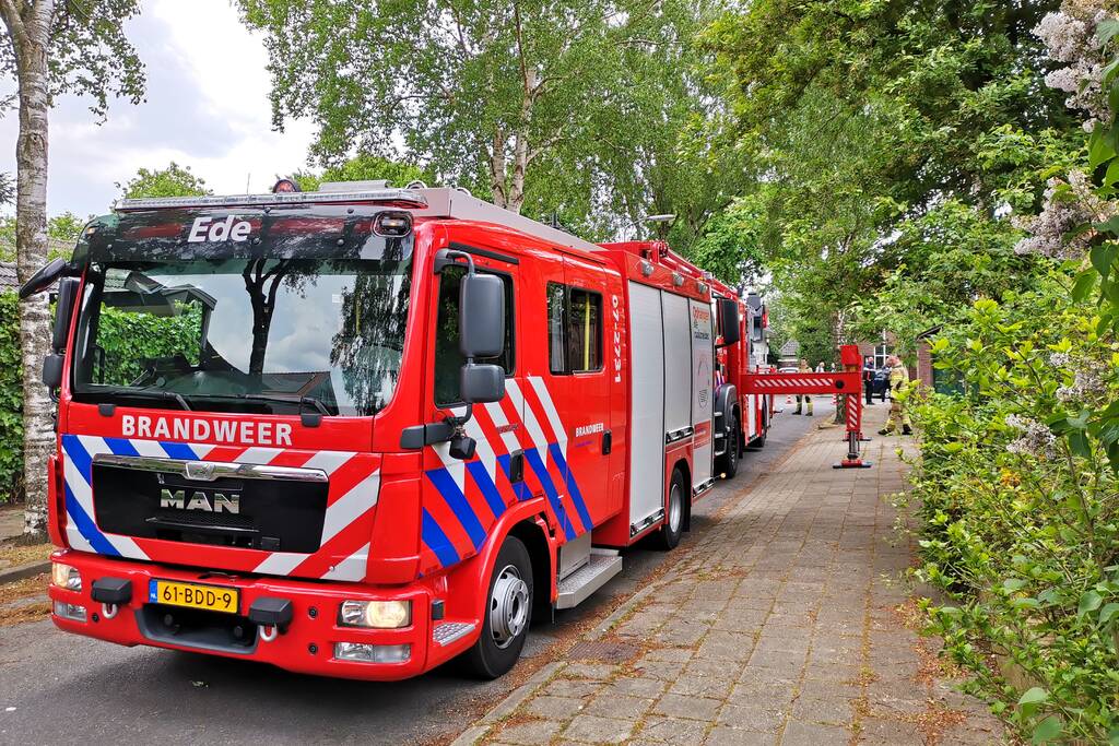 Loshangende takken door brandweer verwijderd