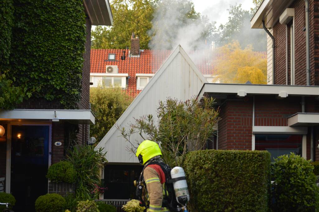 Flinke brand in schuur