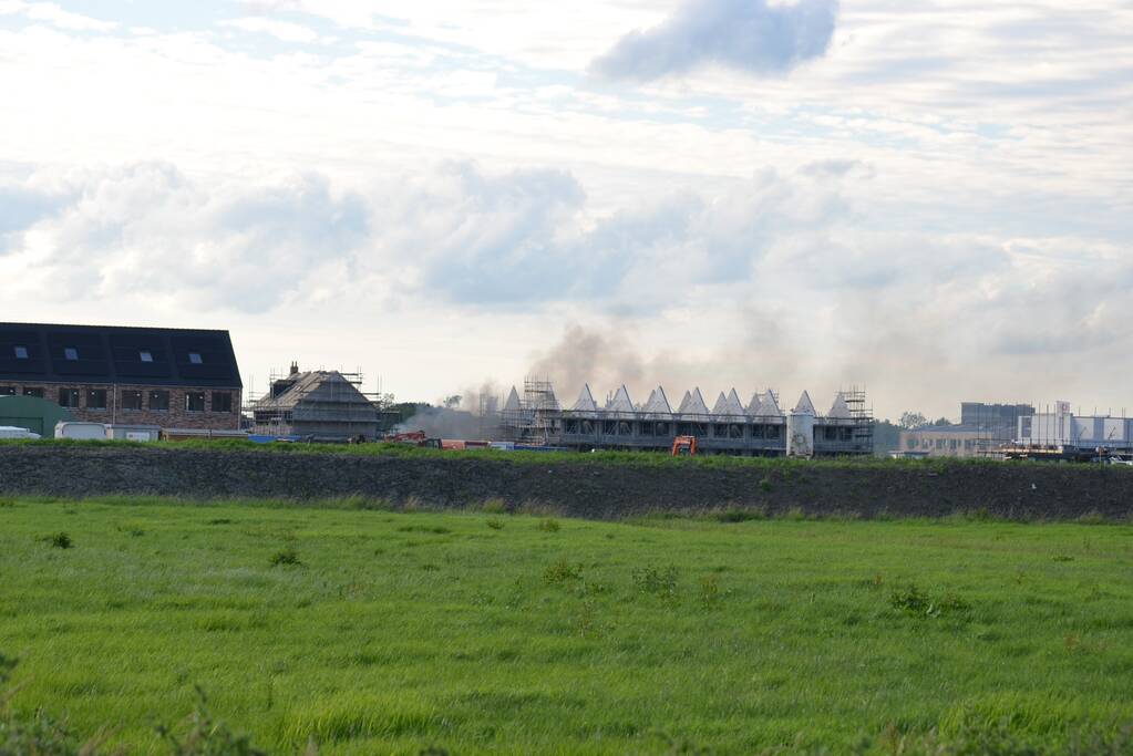 Enorme knal na brand op bouwplaats