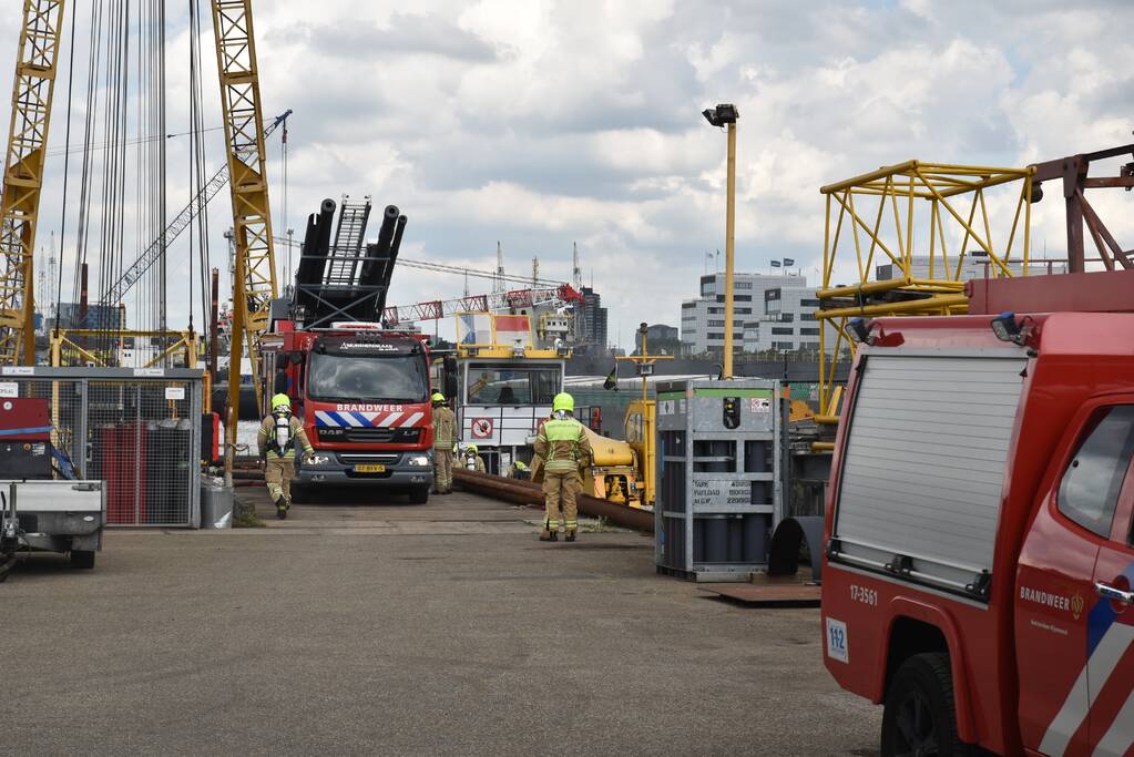 Brand in machinekamer van boot