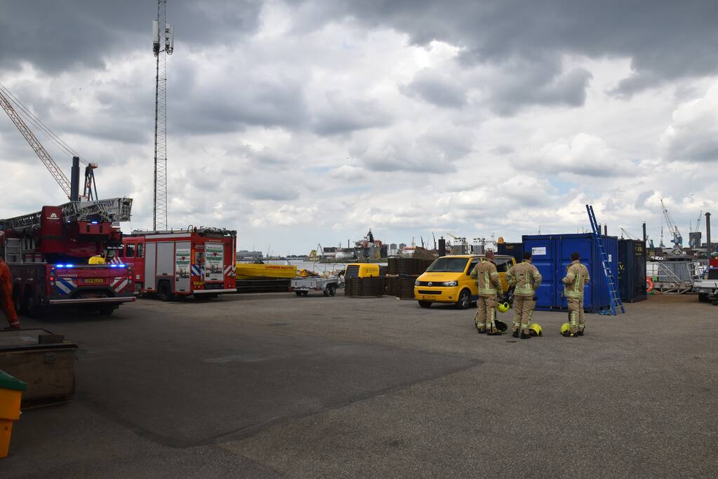 Brand in machinekamer van boot