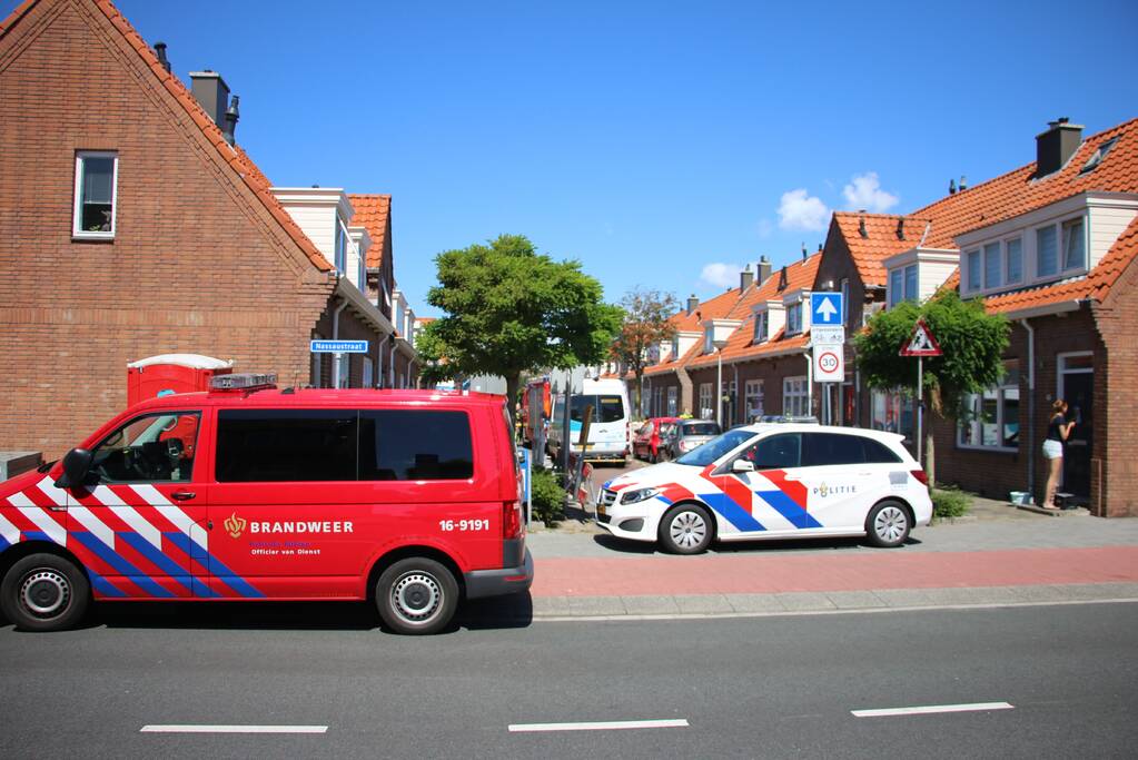 Gasleiding geraakt tijdens werkzaamheden