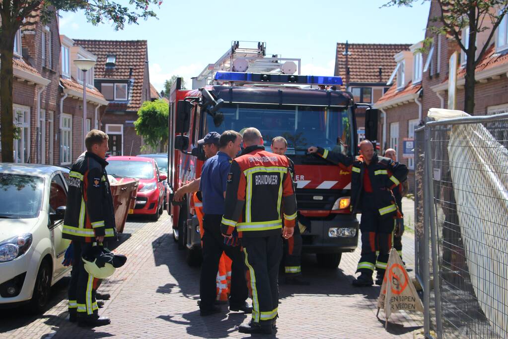 Gasleiding geraakt tijdens werkzaamheden