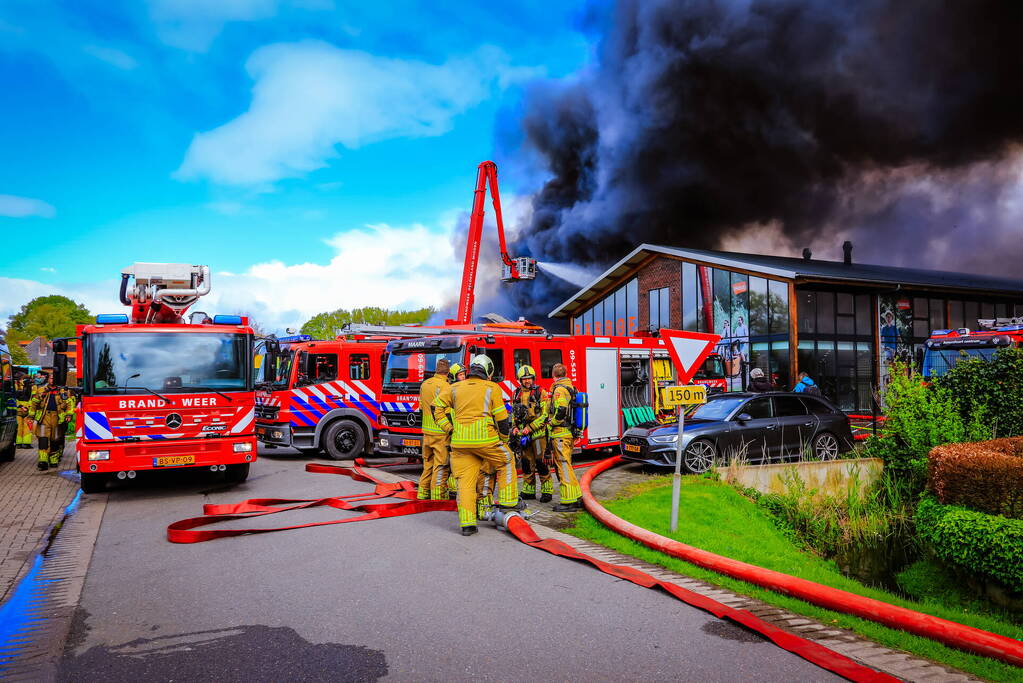 Zeer grote brand in bedijfsverzamelgebouw