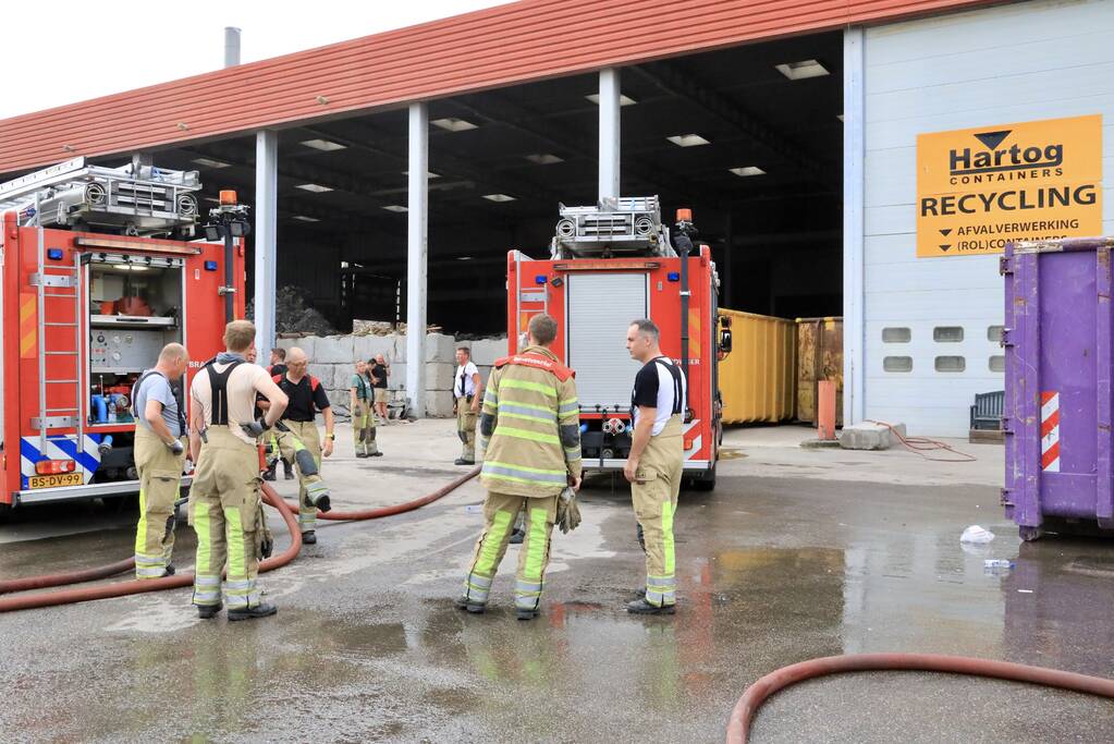 Grote brand bij Hartog Containers