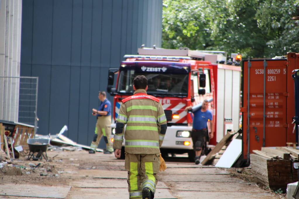 Gaslek ontstaan op bouwplaats