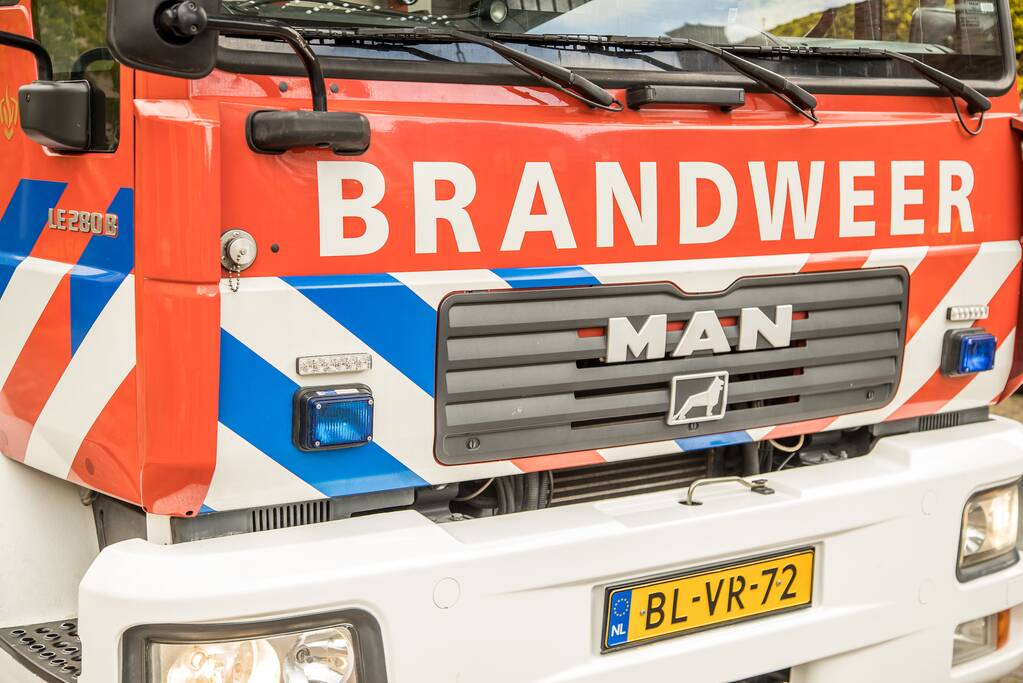 Wasdroger in de brand