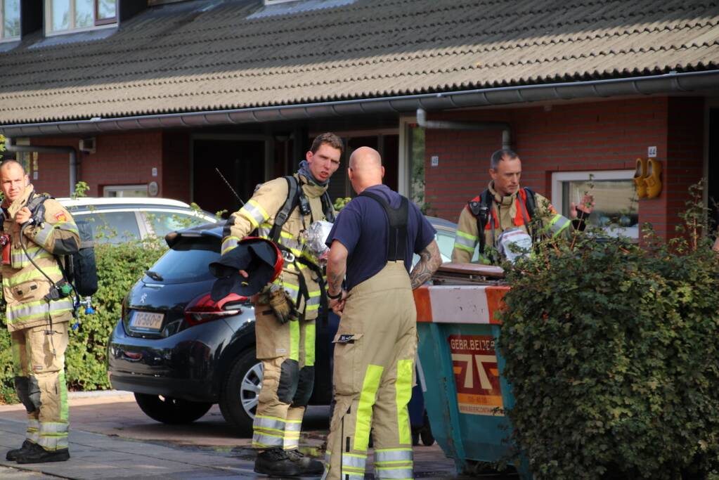 Brand in puincontainer snel gedoofd