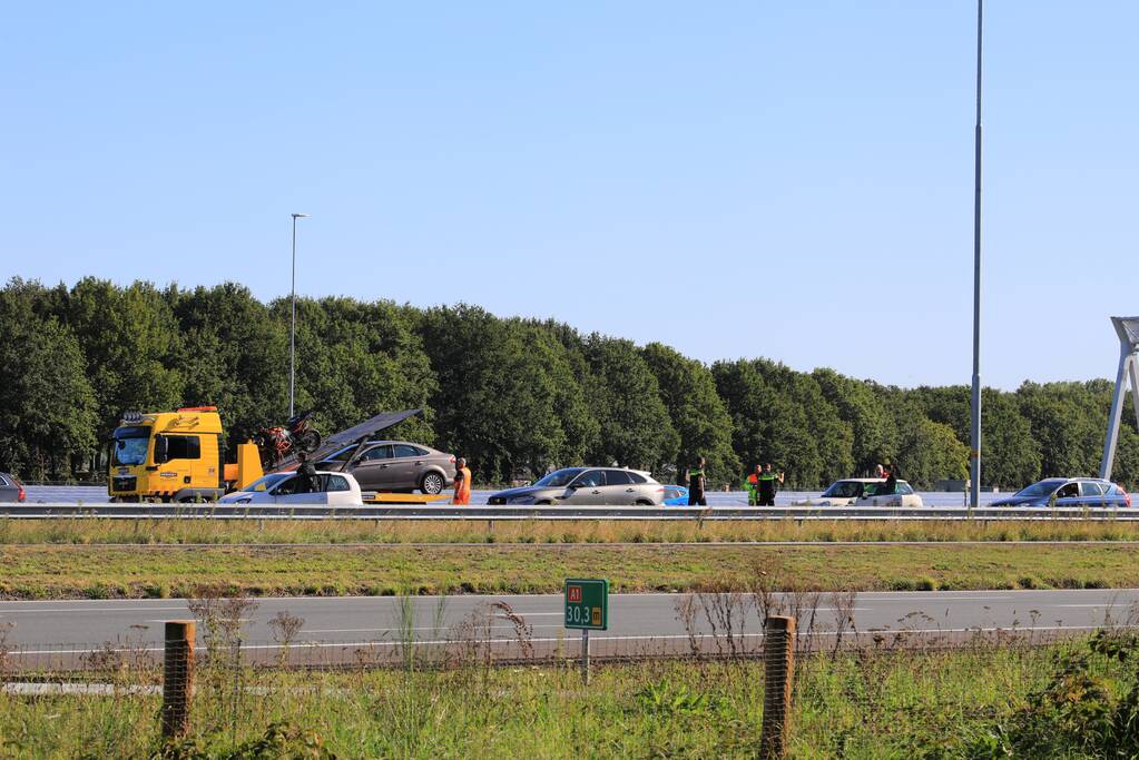 Drie ongevallen achterelkaar op A1