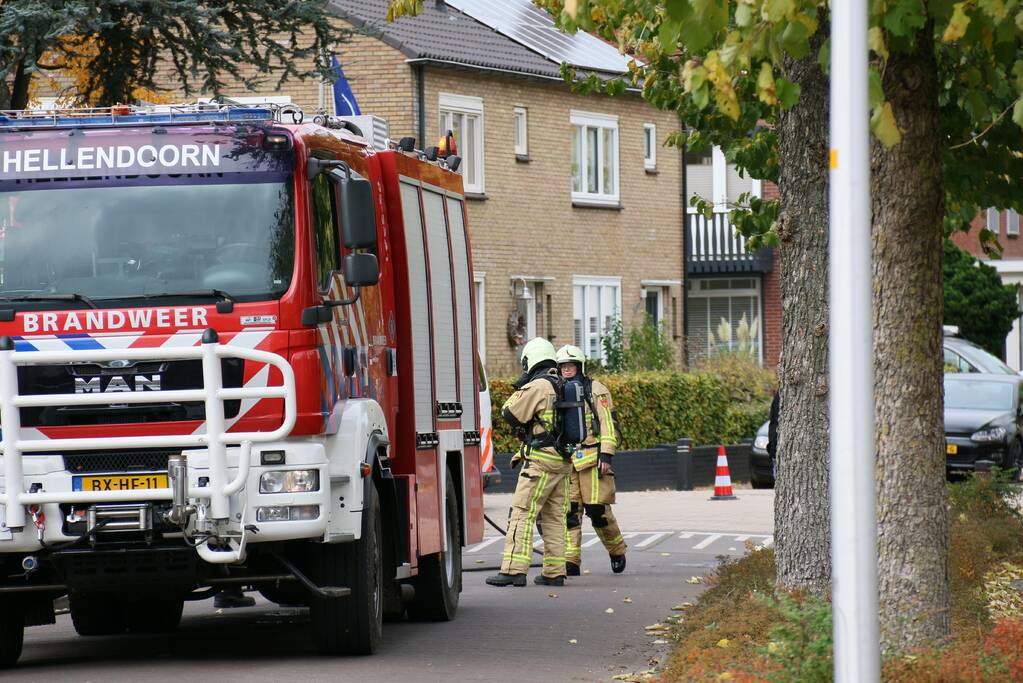 Gasleiding geraakt bij graafwerkzaamheden