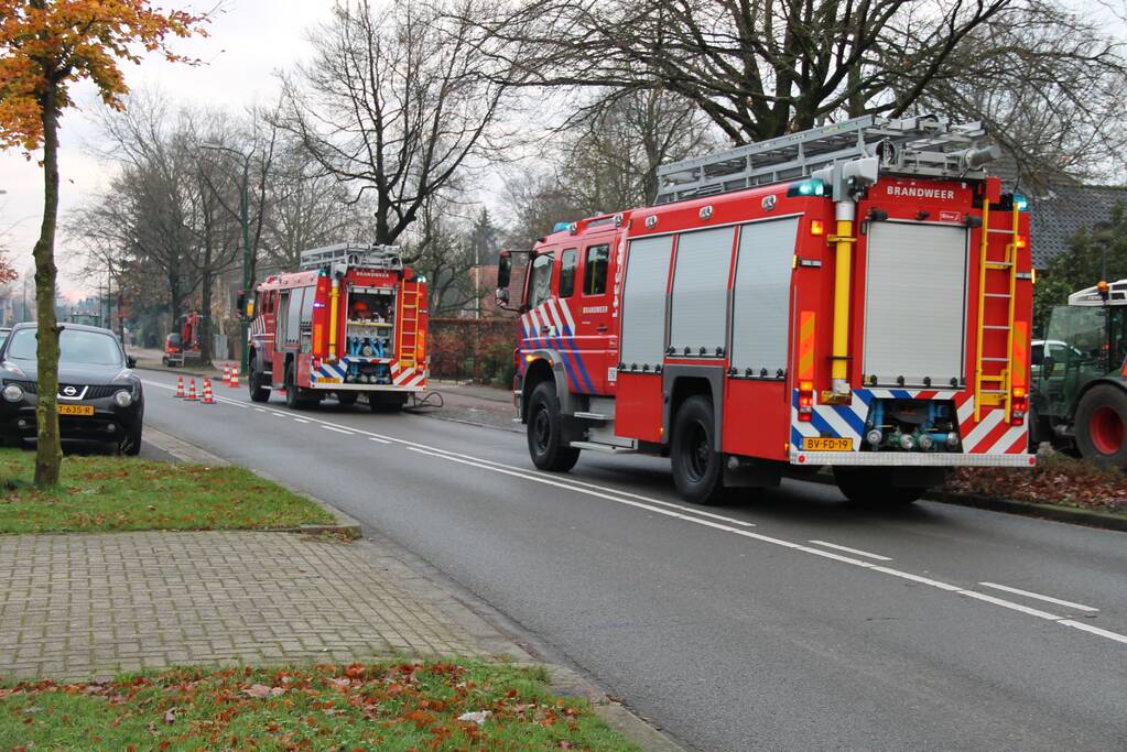 Gasleiding geraakt bij bushalte