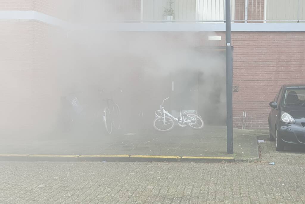 Brand in kelderboxen flatgebouw