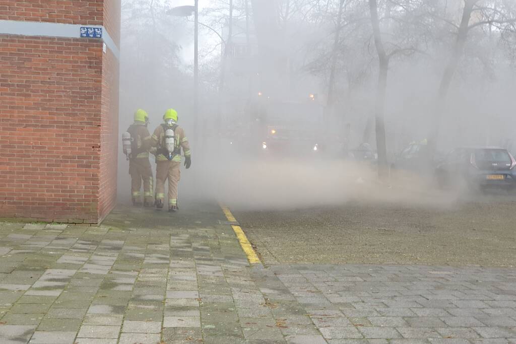 Brand in kelderboxen flatgebouw