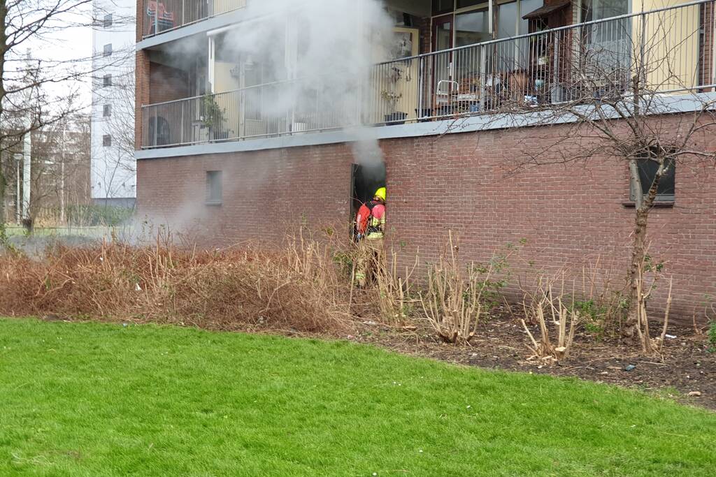 Brand in kelderboxen flatgebouw