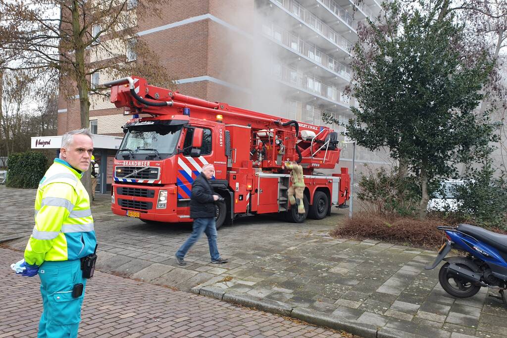 Brand in kelderboxen flatgebouw