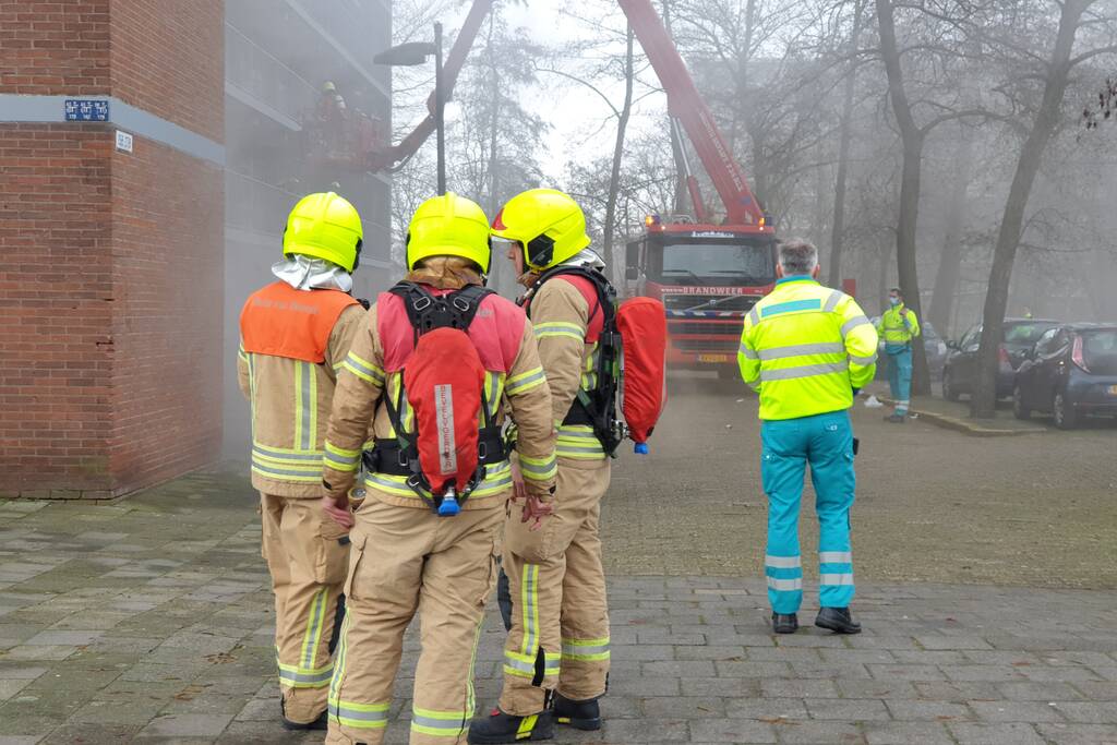 Brand in kelderboxen flatgebouw