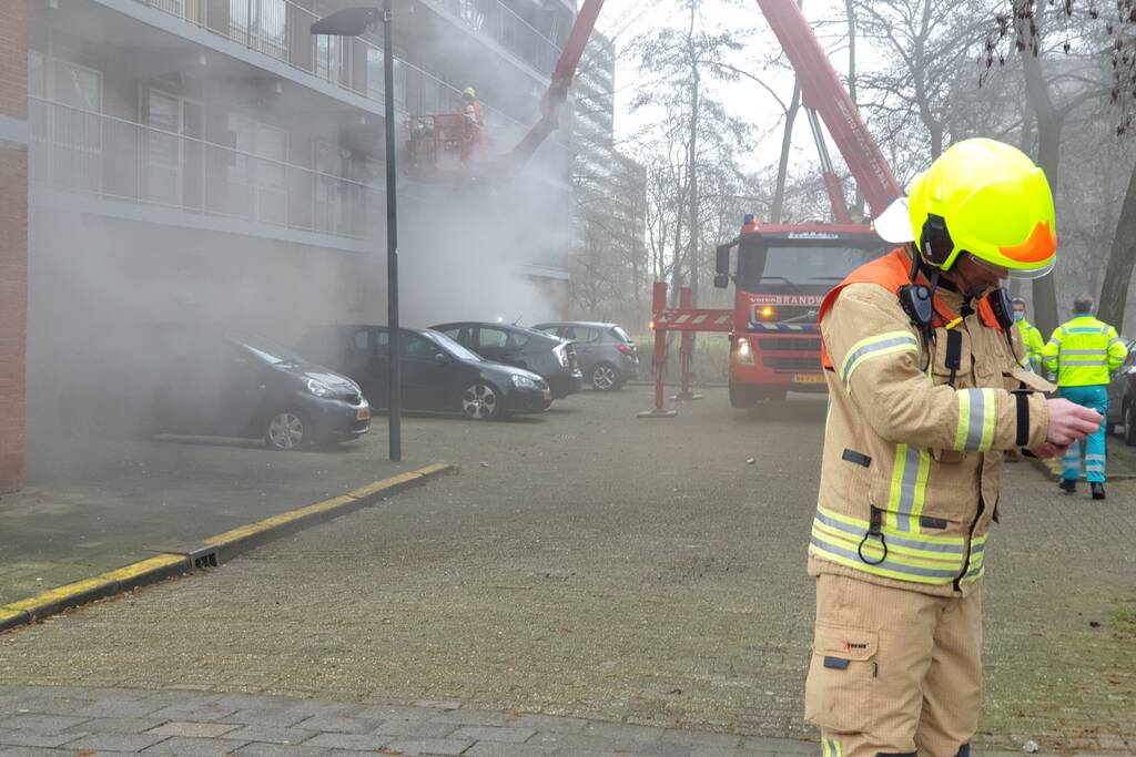 Brand in kelderboxen flatgebouw