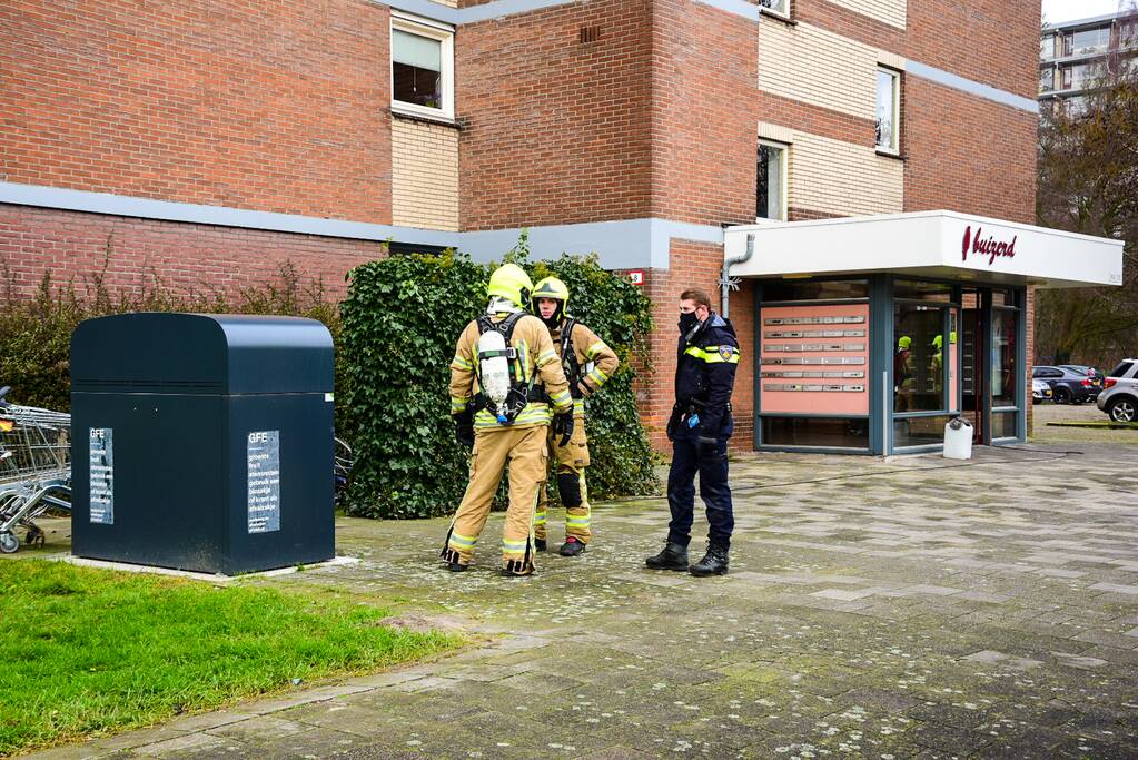 Brand in kelderboxen flatgebouw