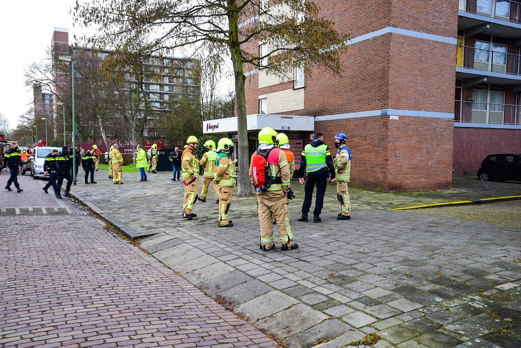 Brand in kelderboxen flatgebouw