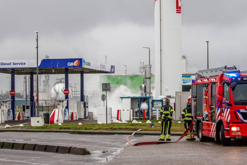 Grote LNG-lekkage bij Q8-tankstation