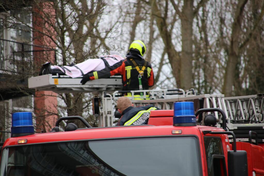 Straat afgezet voor inzet brandweer