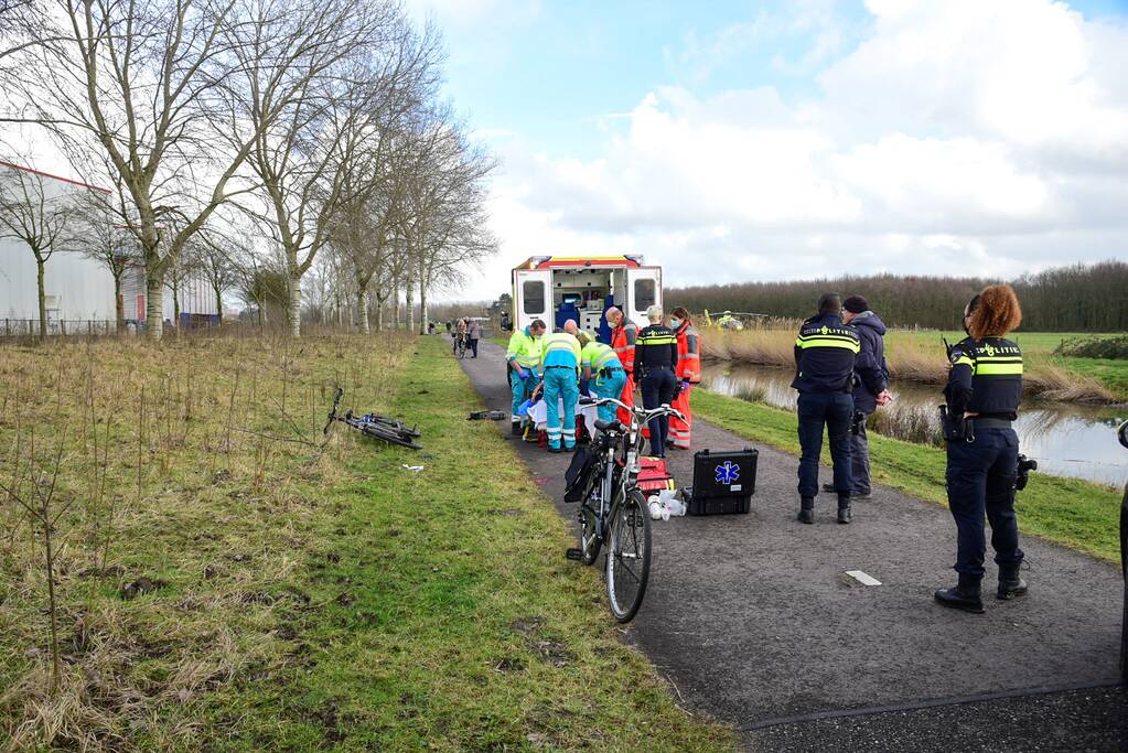 Fietser zwaargewond na valpartij