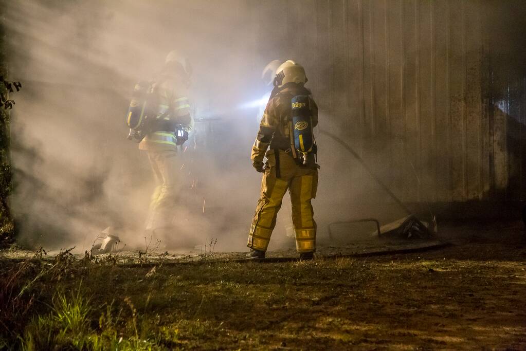 Forse schade bij brand in schuur