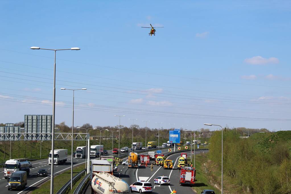 Zeer ernstig verkeersongeval op snelweg