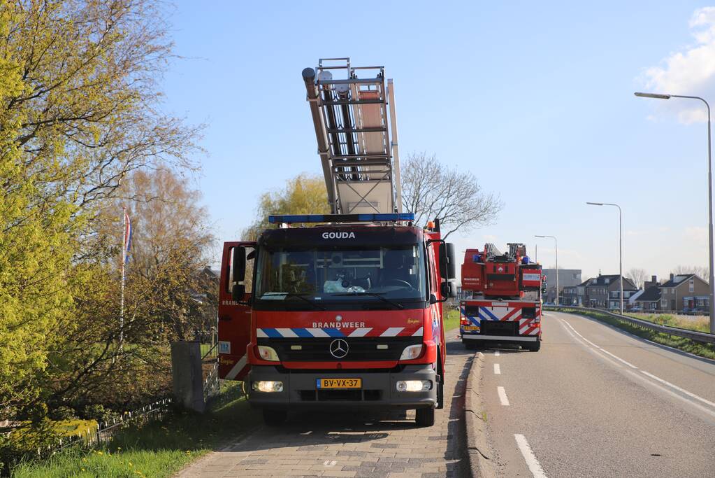 Brand in houten schuur