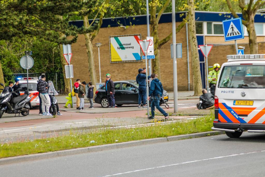 Gewonde motorrijder na ongeval met auto