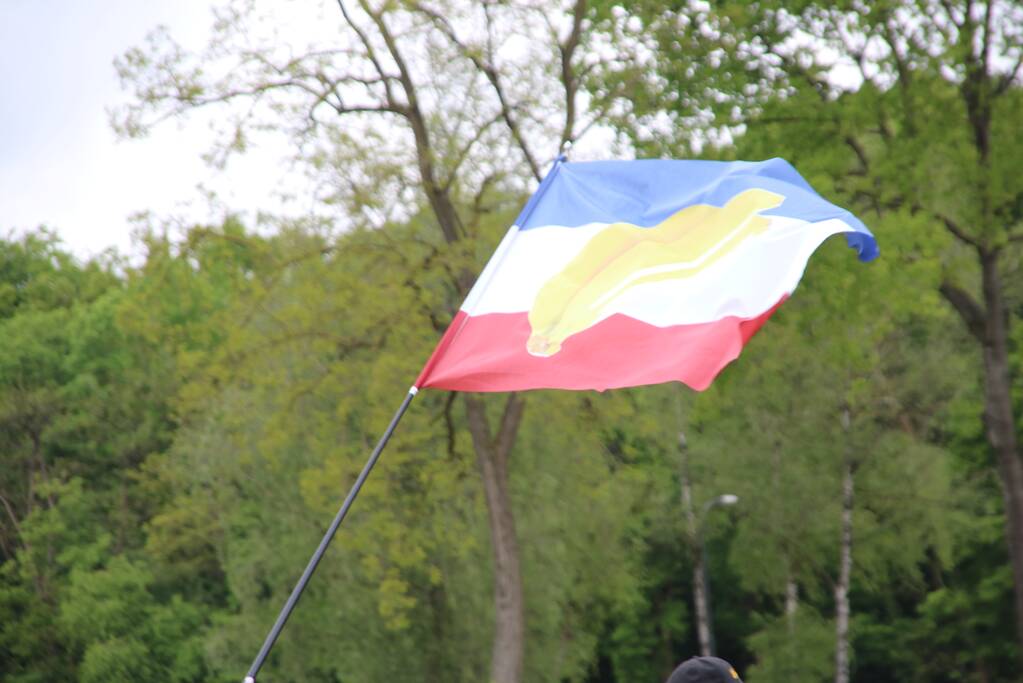 Demonstranten demonsteren tegen kabinetsbeleid