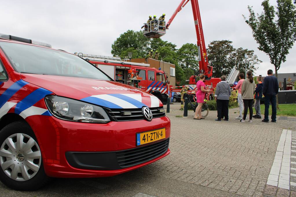 Brand op dak van woning door werkzaamheden