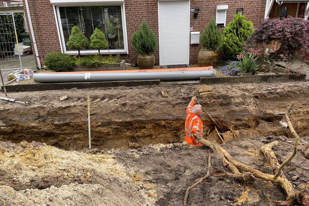 Opnieuw leiding geraakt tijdens werkzaamheden