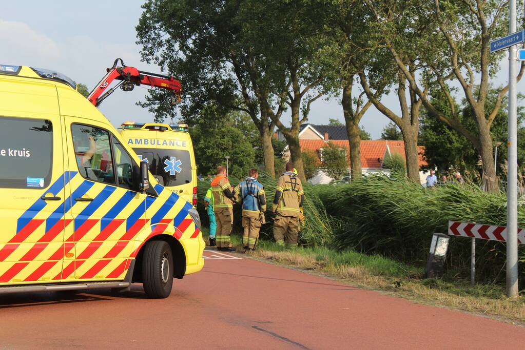 Twee aanhoudingen nadat gestolen auto te water raakt