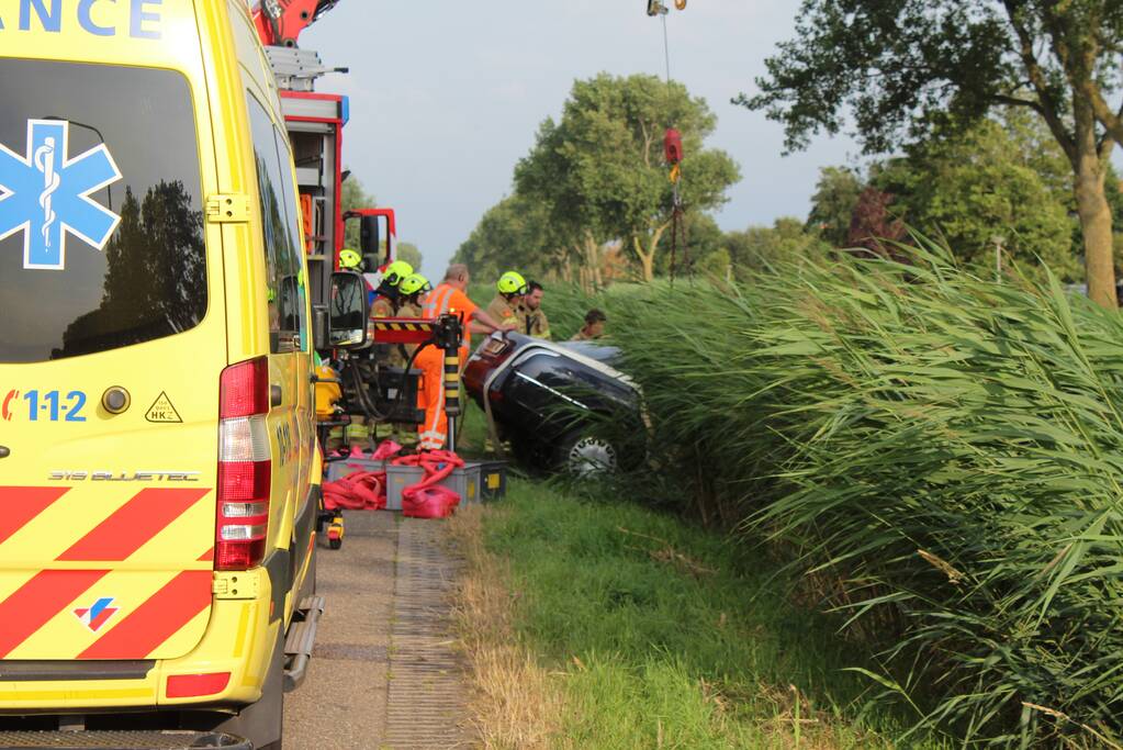 Twee aanhoudingen nadat gestolen auto te water raakt