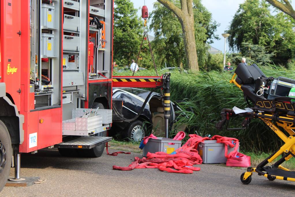 Twee aanhoudingen nadat gestolen auto te water raakt