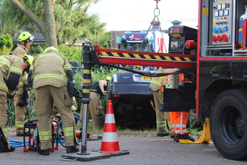 Twee aanhoudingen nadat gestolen auto te water raakt