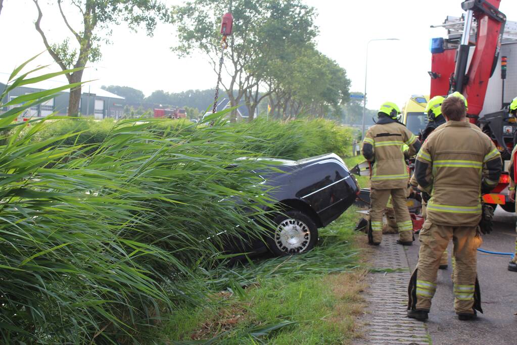 Twee aanhoudingen nadat gestolen auto te water raakt