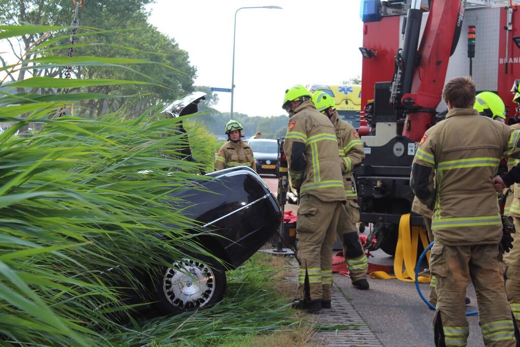 Twee aanhoudingen nadat gestolen auto te water raakt