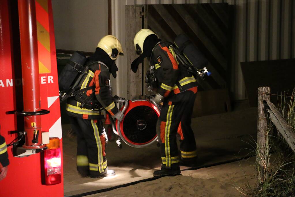 Brand in keuken van strandtent