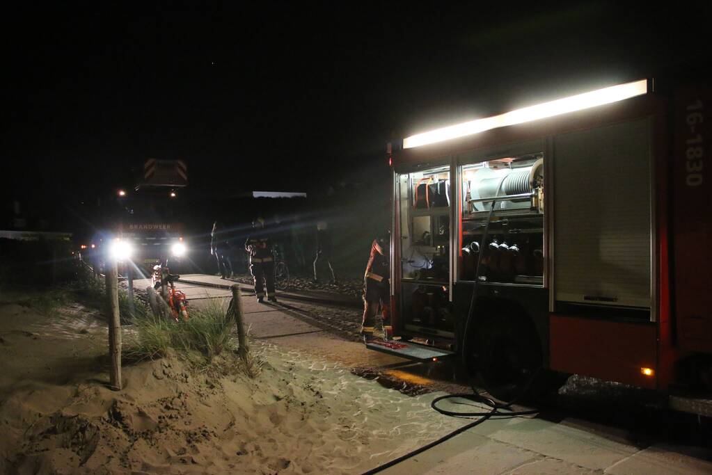 Brand in keuken van strandtent