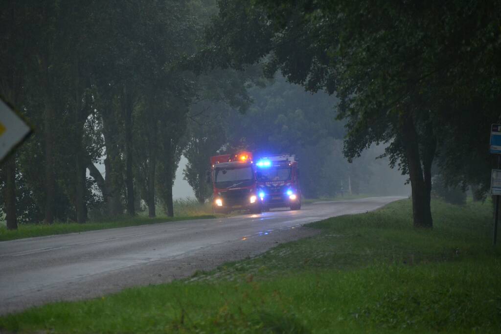 Grote brand in boerderij stal