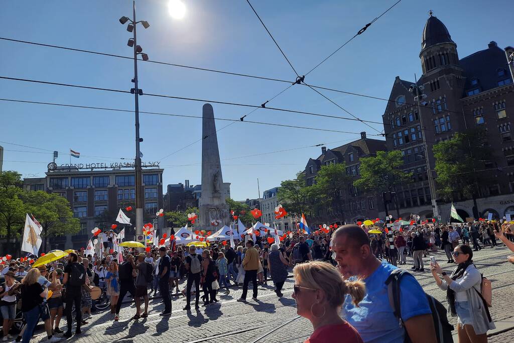 Grote demonstratie tegen coronamaatregelen