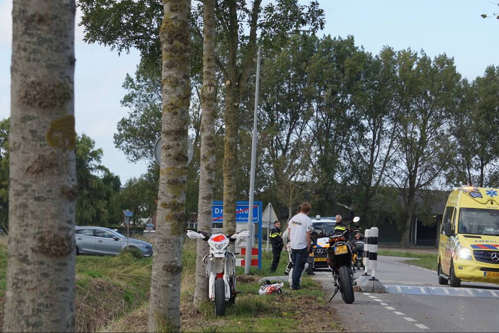 Motorrijder loopt letsel op bij verkeersongeval