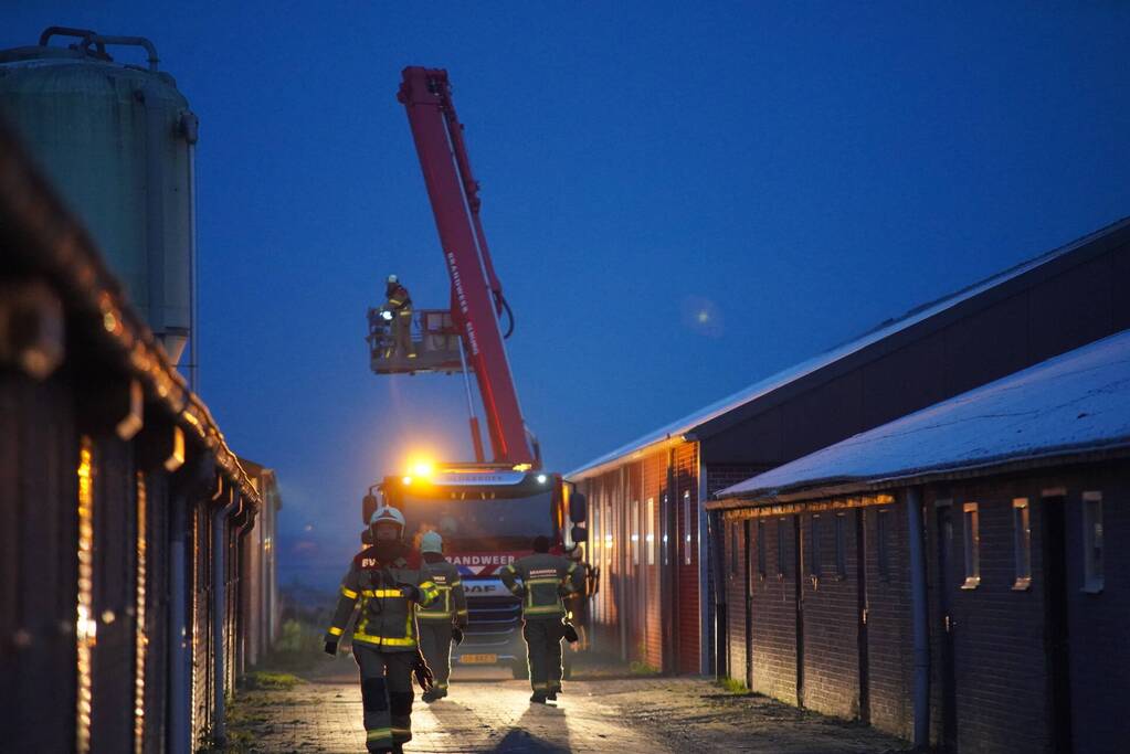 Brand in schuur snel geblust