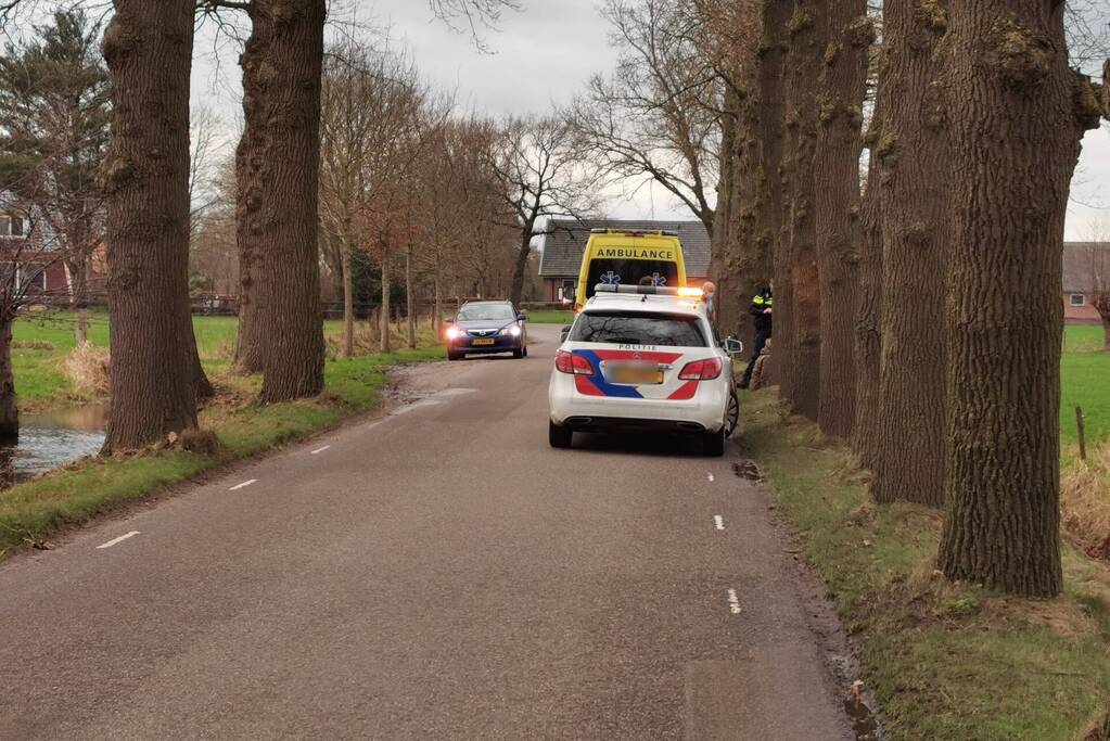 Fietsster komt ten val door windvlaag